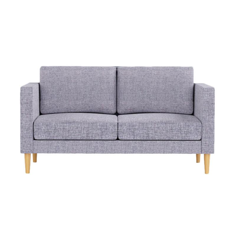 Fabelio Sofa 2 Kursi Deni Dark Grey