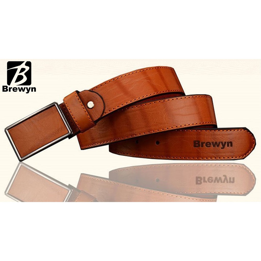 Brewyn Kenji Metal Buckle PU Belt