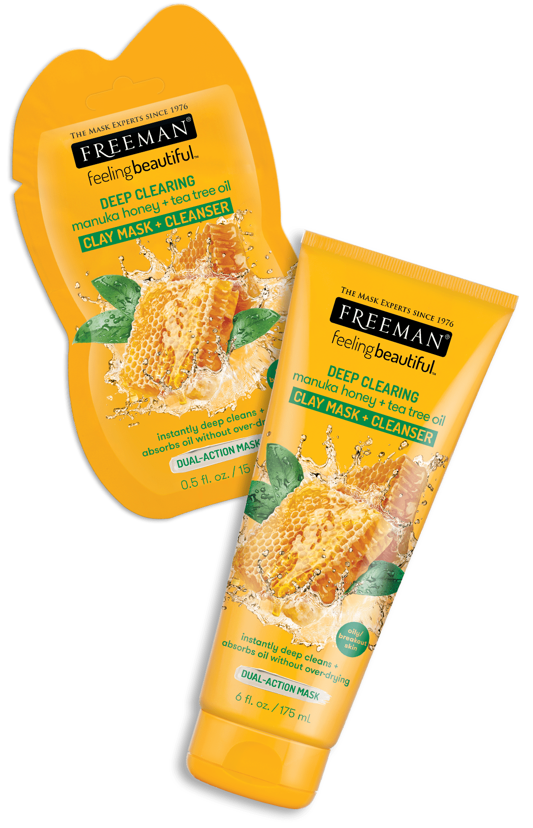 Freeman Manuka Honey + Tea Tree Oil Clay Mask + Cleanser