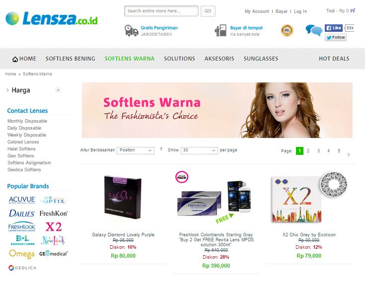 gunakan kode voucher lensza promo diskon eksklusif di DiskonPeta