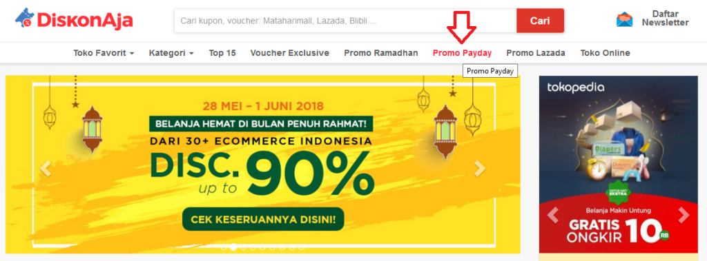 Cara Mendapatkan Kupon Payday Sale